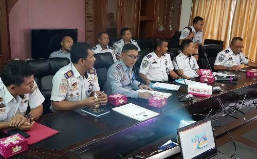 Rapat Koordinasi Persiapan Pelaksanaan Posko Natal 2019 dan Tahun Baru 2020, di Ruang Rapat BPTD IV di Pekanbaru, Rabu (11/12/2019).