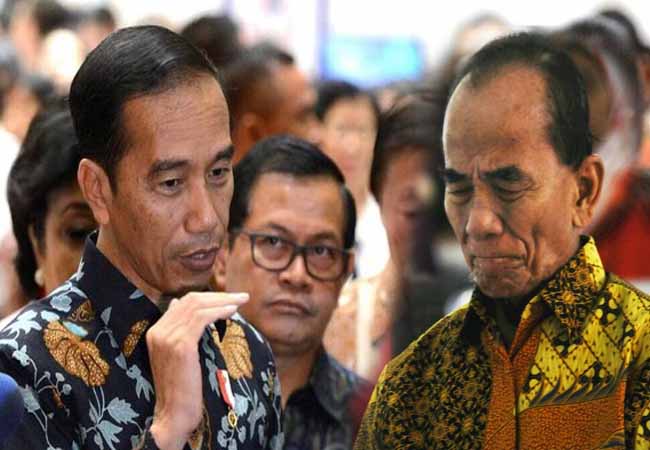 Kolase foto Presiden Jokowi dan Mantan Gubernur Riau Annas Ma