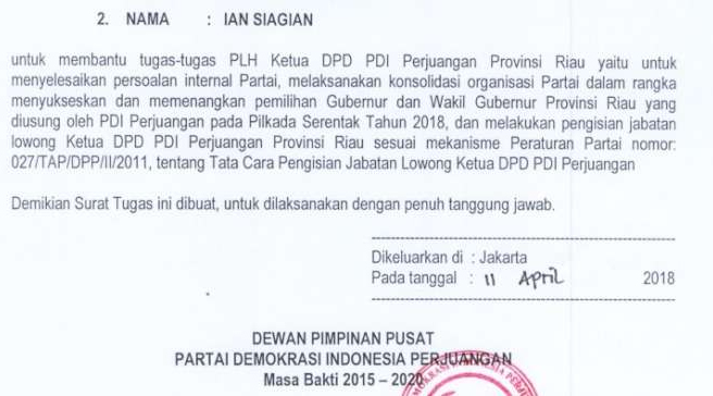 Halloriaucom Dicopot Sebagai Ketua Dpd Pdip Riau Kordias