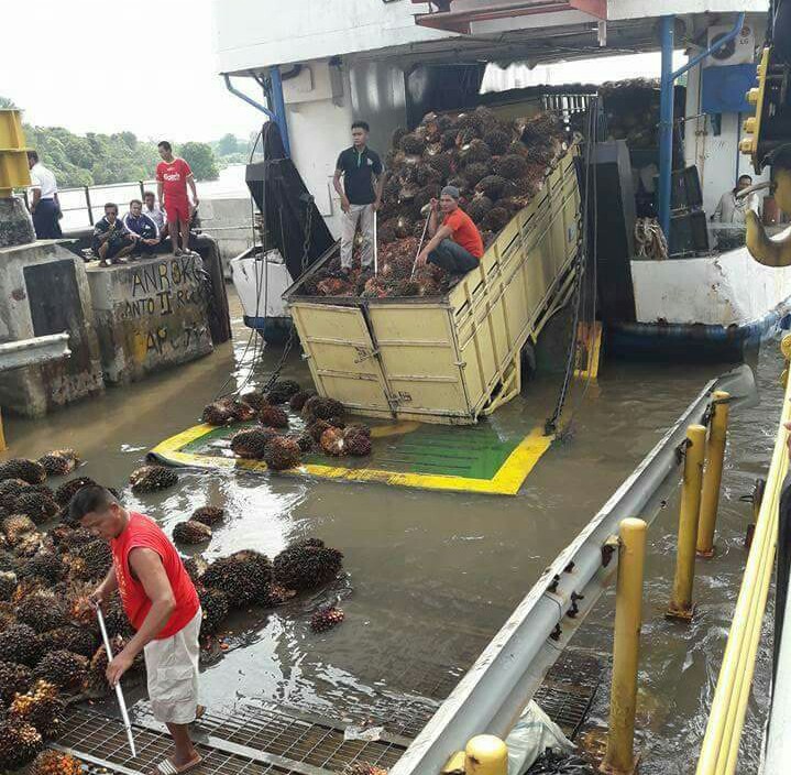 Diduga akibat muatan truk yang over kapasitas,  ramdor KMP Kakap patah ketika mengisi muatan di pelabuhan Tanjung Kapal Rupat