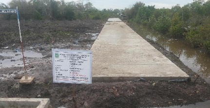 Salah satu proyek peningkatan infrastruktur kecamatan Bukit Batu 