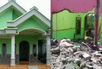 Rumah dibongkar setelah dibangun mewah.
