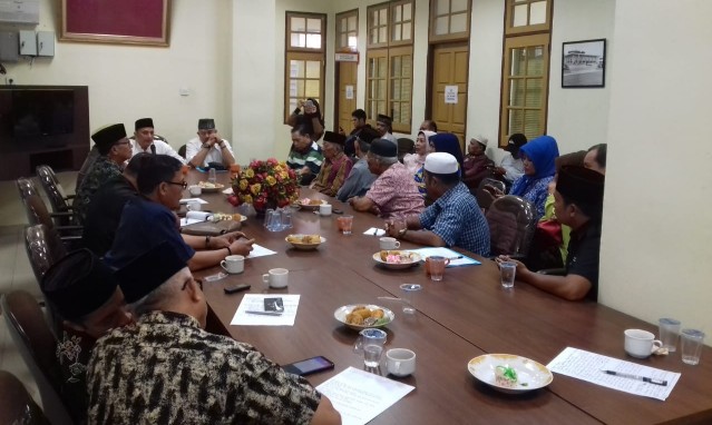 Pertemuan LAM Pekanbaru dengan tokoh Pekanbaru di Balai Adat Melayu Kota Pekanbaru, Sabtu (5/10/2019).