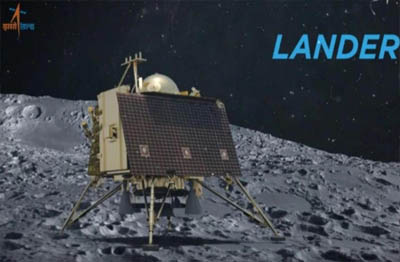 Vikram Lander dijadwalkan menapaki Bulan pada 7 September 2019 dini hari, sekitar pukul 01.00 waktu India atau 02.00 WIB. Foto: ISRO