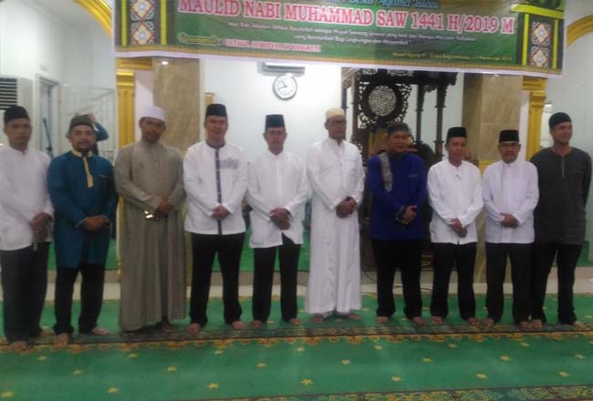  Peringatan Maulid di Masjid Agung Al-Ikhlas Bagansiapiapi, Senin (11/11/2019) malam.