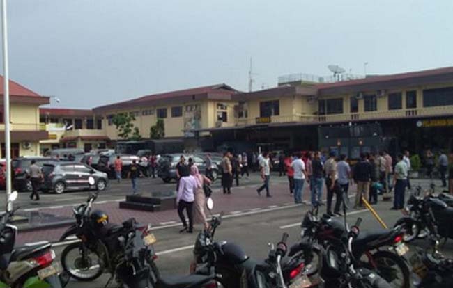 Suasana pengamanan usai ledakan bom di Medan beberapa waktu lalu.