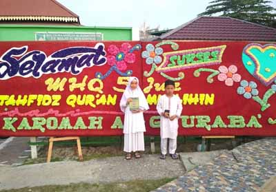 Santri yang diutus ikut lomba Hifzil Quran 5 juz se-Provinsi Riau.