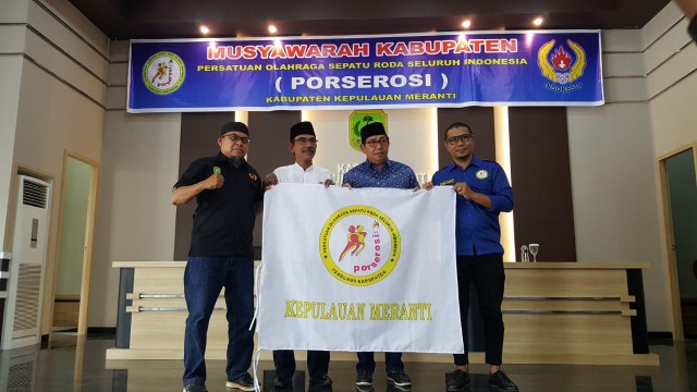 Jefri Hidayat terpilih sebagai ketua Persatuan Olahraga Sepatu Roda Seluruh Indonesia (Porserosi) Kabupaten Kepulauan Meranti