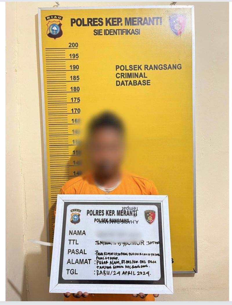 Seorang warga dari Desa Tanjung Gemuk berinisial AG (30)  yang diduga terlibat dalam kasus pencabulan terhadap anak di bawah umur.