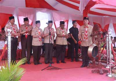 Perkemahan Bakti Saka Kalpataru dan Saka Wanabakti (Pertikawan) Regional Sumatera 2018 digelar di Siak.