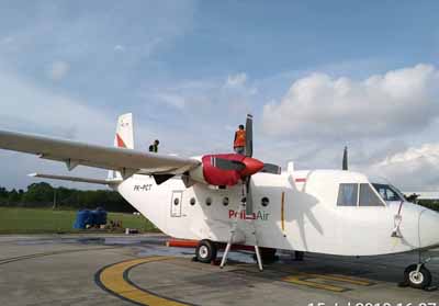 Pesawat operasi Karhutla di Riau.