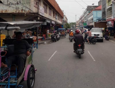 Jalan Sudirman Bengkalis, salah satu jalan yang akan mengalami pemadaman bergilir.