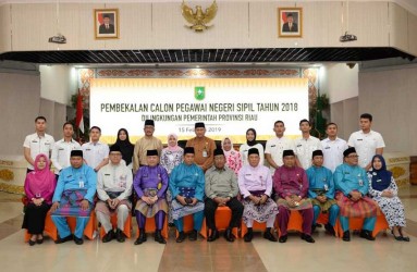 Pembekalan untuk CPNS di Balai Serindit Gedung Daerah Jalan Diponegoro Pekanbaru, Jumat (15/2/2019).  Foto : Cakaplah