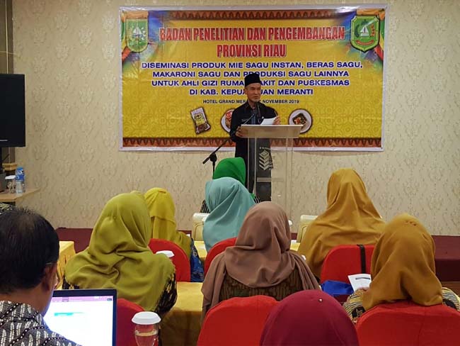 Diseminasi produk sagu ini juga merupakan upaya Pemerintah Provinsi Riau untuk mempercepat peningkatan nilai tambah sagu.