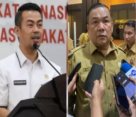 Plt Direktur Ormas, Risnandar Mahiwa (kiri) disebut-sebut bakal dilantik jadi Pj Wako Pekanbaru (foto/ist)