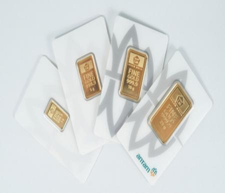 Ilustrasi Butik Antam Pekanbaru catat ada penurunan harga 1 gram emas Antam hari ini (foto/int)
