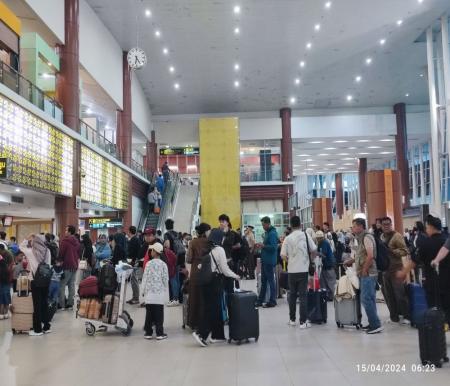 Suasana Bandara SSK II Pekanbaru.(foto: mcr)