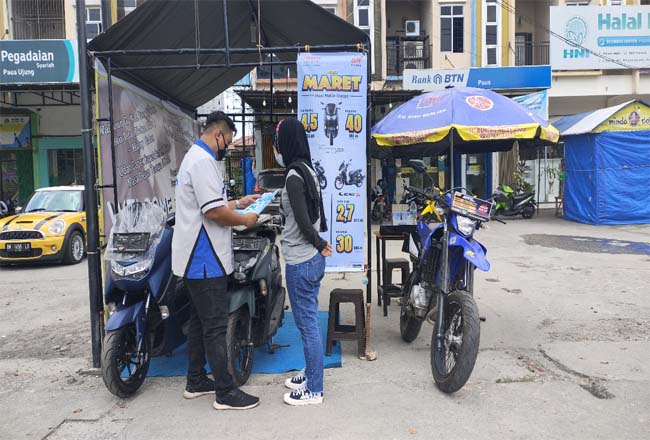 Pameran motor Yamaha di Goa Cafe yang beralamat di Jalan Paus, Pekanbaru.