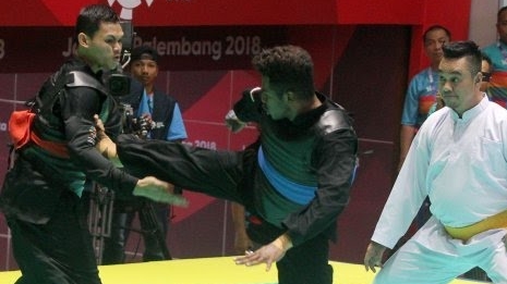 Pencak silat, salah satu cabor Riau peraih medali di Popnas 2019 Jakarta. FOTO: Tribun