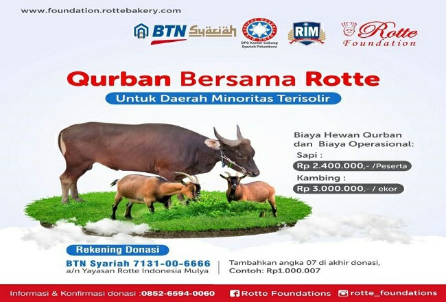 Rotte Foundation tengah menyiapkan hewan kurban terbaik guna menyambut Idul Adha 1441 Hijriah. 