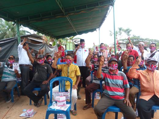 Kampanye tatap muka di Kepenghuluan Bangko Makmur, Selasa (6/10/2020) siang.