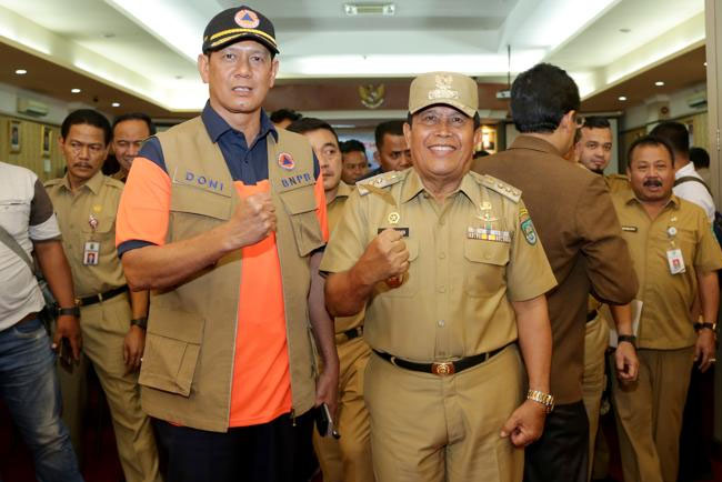 Bupati Sukiman ikut menghadiri pertemuan dengan Kepala BNPB Letjend TNI Doni Monardo
