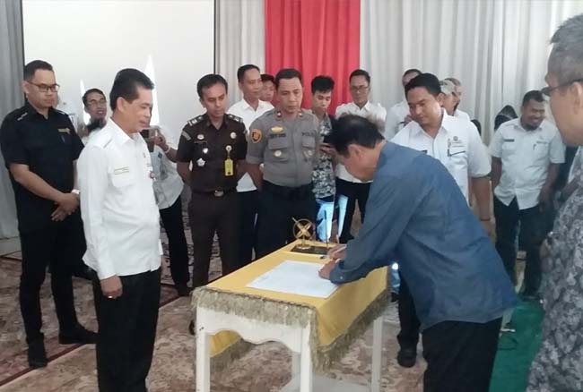  Sekda saat membuka Musrembang Pariwisata di pendopo rumah dinas Bupati Kuansing, Rabu (4/3/2020).
