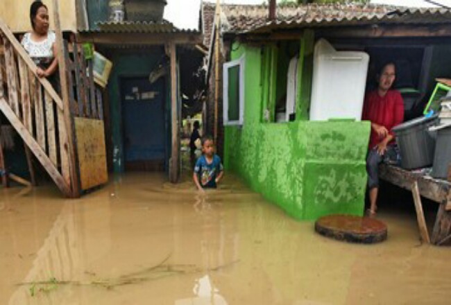 Banjir merendam 3.571 rumah di Kabupaten Balangan, Kalimantan Selatan. Foto: CNNIndonesia