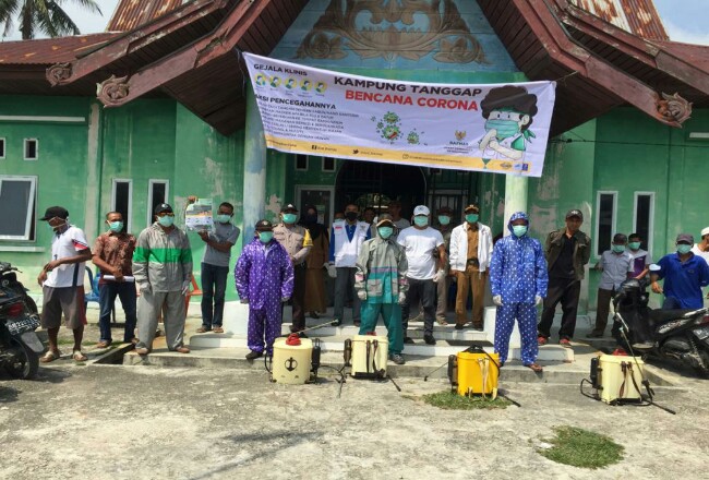 Aksi pencegahan penyebaran virus corona dimotori oleh Lembaga Zakat Community Development melalui Sahabat ZCD Desa Centai. 
