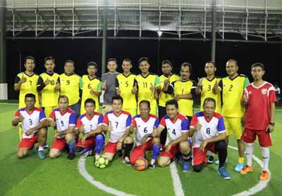 PWI Meranti tanding persahabatan futsal dengan karyawan PT Timah.