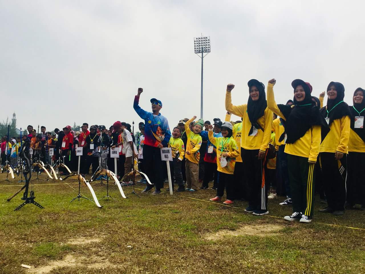Para peserta Panahan yang diikuti dari seluruh perwakilan Kabupaten di Riau.