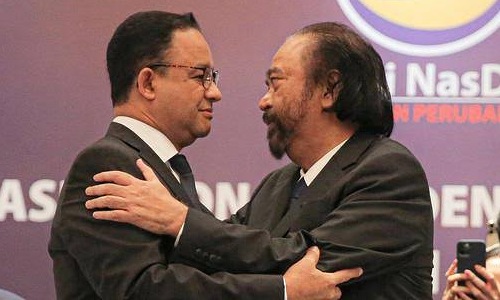 Bakal Calon Presiden RI, Anies Baswedan dan Ketua Umum NasDem, Surya Paloh.(foto: int)