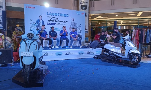 Peluncuran Yamaha Grand Filano Hybrid di Mal SKA Pekanbaru.(foto: rahmat/halloriau.com)