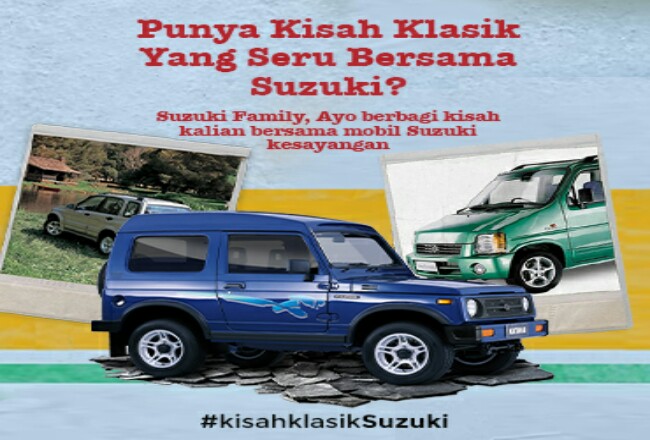 Melalui #KisahKlasikSuzuki, Suzuki mengajak warganet, baik pengguna mobil maupun sepeda motor Suzuki, untuk berbagi cerita dan pengalaman berkesan saat bersama kendaraan Suzuki.