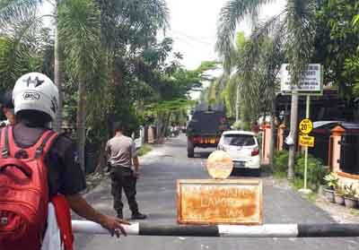 Lokasi baku tembak di Perumahan Palma Residence, Panam, Pekanbaru.