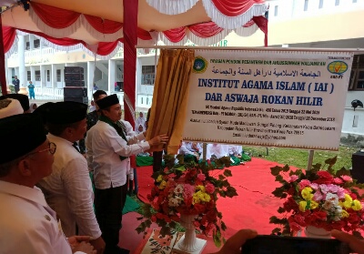 Peresmian Kampus Institut Agama Islam Dar Aswaja Rokan Hilir.