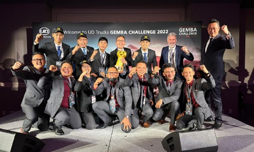 Tim UD Trucks Indonesia raih kemenangan Gemba Challenge 2022 di Jepang.(foto: istimewa)