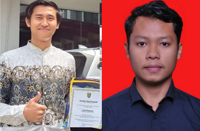 Teguh Pradana dan Abdul Rahman Hadi, dua mahasiswa Prodi IP Fisipol yang diterima magang di KBRI Bangkok Februari 2021.