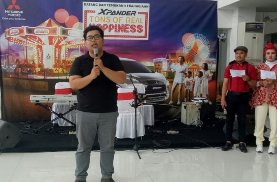 Xpander Tons of Real Happiness yang digelar di kantor PT NBM di Jalan Soekarno Hatta, Pekanbaru.