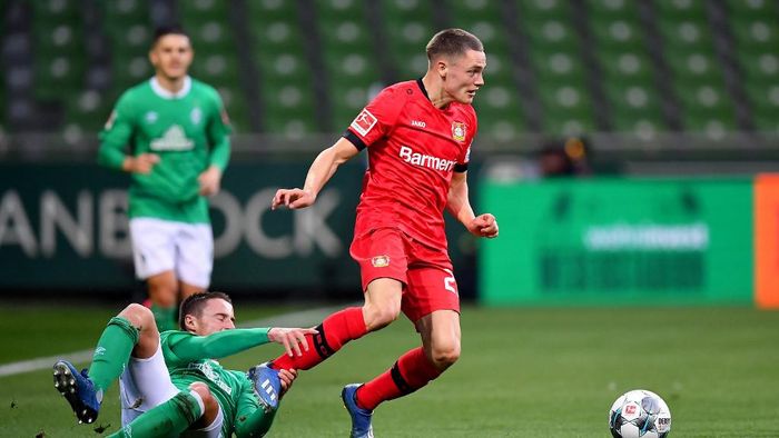 Florian Wirtz saat melakoni debut bersama Bayer Leverkusen tiga pekan lalu (STUART FRANKLIN/AFP)