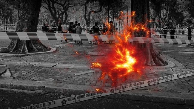 Ilustrasi dugaan bom bunuh diri di Polsek Astanaanyar Bandung (foto/int)