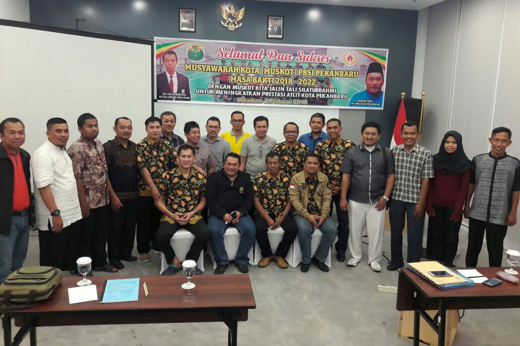 Pengurus Kota PBSI Pekanbaru Musyawarah Cabang dan memilih Drs. Ahmad Yani, M.Si sebagai ketua.