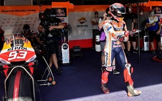 Marc Marquez diprediksi belum fit di MotoGP Ceko. FOTO: AFP
