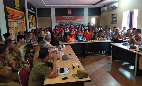 Polres Rohil Video Conference dengan Kapolda Riau.