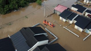 Ilustrasi banjir melanda wilayah Kabupaten Rokan Hulu (foto/int)