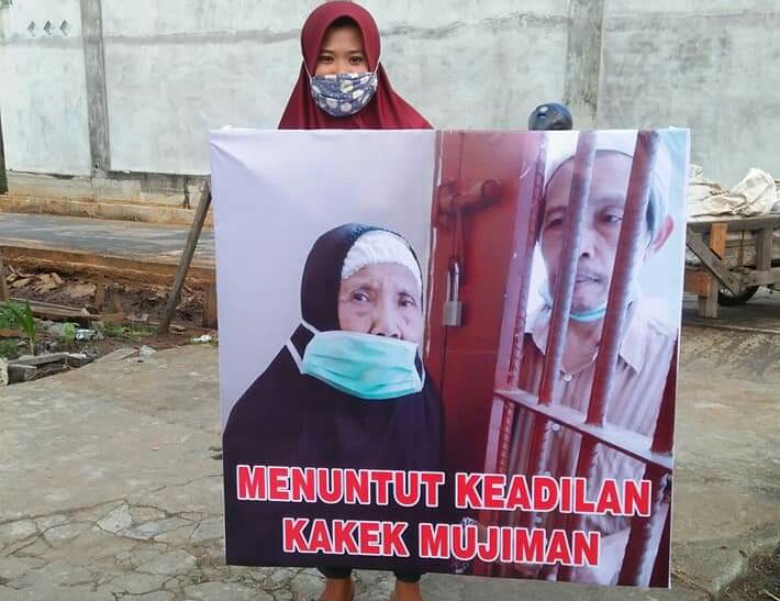 Menuntut keadilan untuk nenek Mujiman, massa akan gelar aksi Senin (31/8/2020).