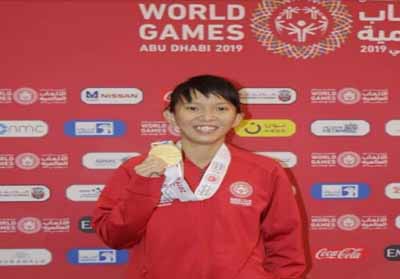 Jennika atlet cabang olahraga Bulu Tangkis berhasil menyabet mendali emas SOWSG 2019 di Abu Dhabi, Uni Emirat Arab (UEA).