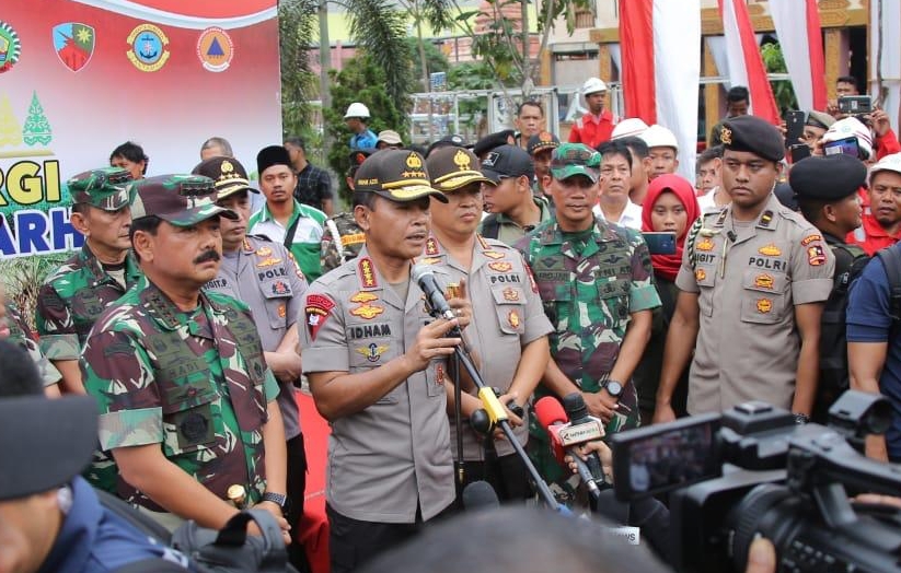 Panglima TNI Marsekal Hadi Tjahjanto dan Kapolri Jenderal Pol Idham Aziz kunjungi Riau guna hadiri Rakor Karhutla.
