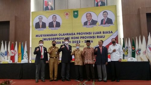 Musyawarah Olahraga Provinsi Luar Biasa KONI Riau resmi dibuka, Senin (14/3) di Pekanbaru
