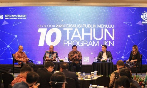 Diskusi Publik Outlook 2023, 10 Tahun Program JKN, Senin (30/1/2023) di Kantor Pusat BPJS Kesehatan, Jakarta.(foto: istimewa)